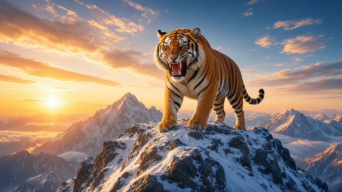 Altai roaring on a mountain